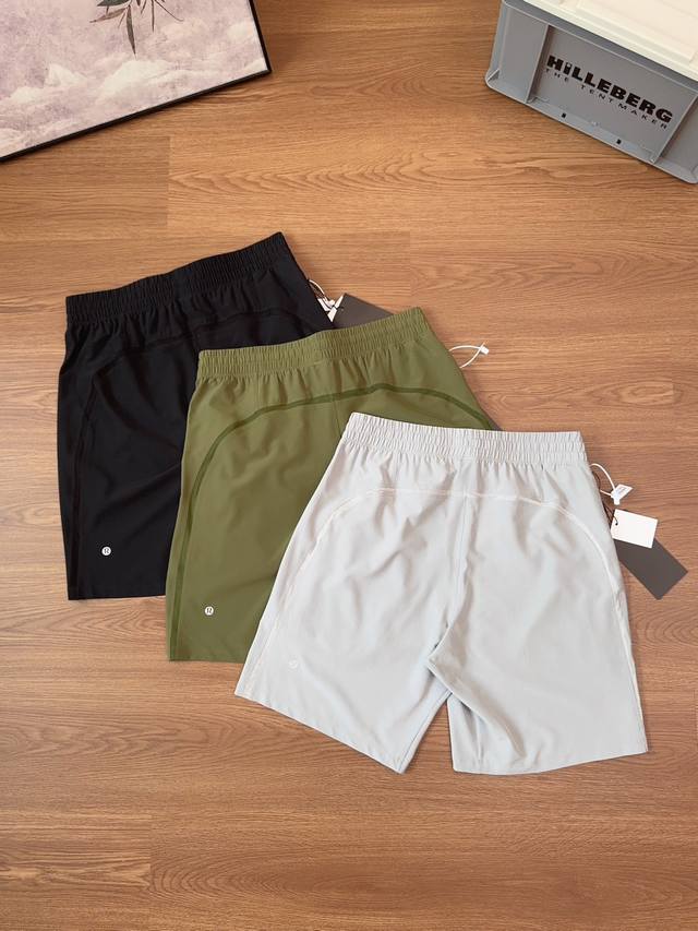 Lulu Lululemon new summer casual men's light mesh splicing breathable shorts ca