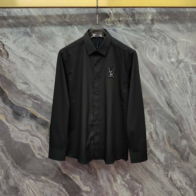 Louis Vuitton Lv 2025Ss new long-sleeved shirt, high-end version! Custom-made fa