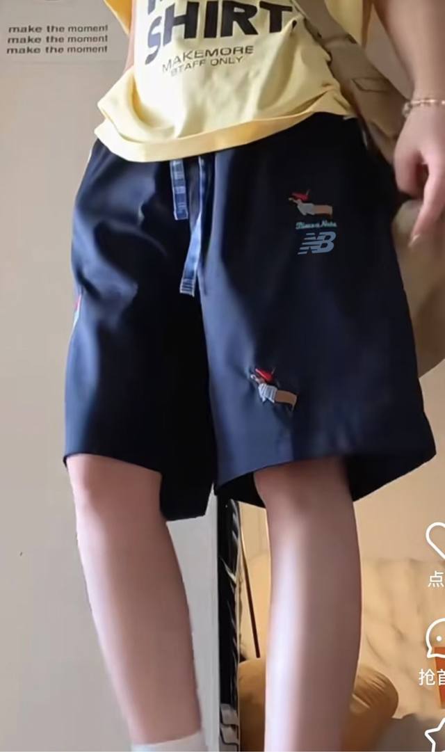 New Balance New Balance Dachshund Shorts Embroidered All-match Couple Shorts *