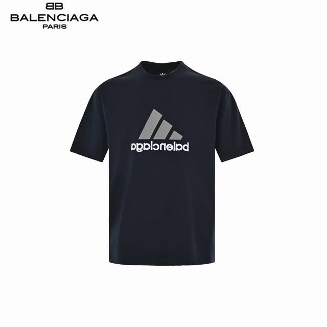 Balenciaga Balenciaga & Adidas mirror embroidered short sleeves are made of 32-c