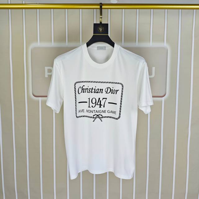 D*Or Dior 2025 spring and summer new original men's round neck short-sleeved T-s