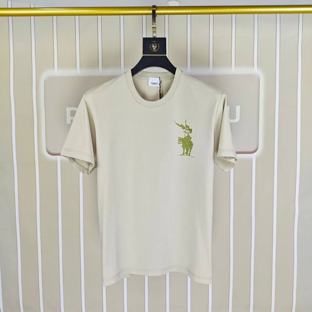 Burbe** Burberry 2025 spring and summer new original men's round neck short-slee