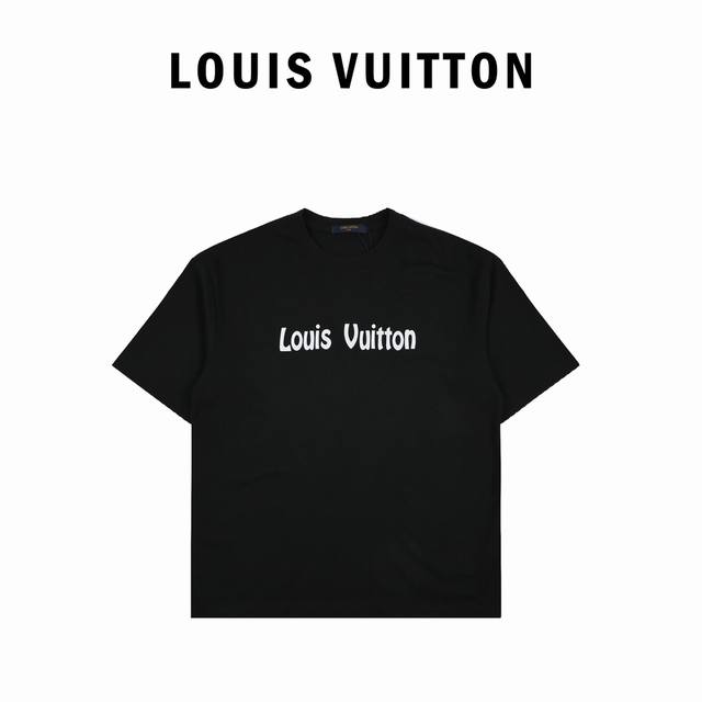 Louis Vuitton 24Ss front and back letters round neck short sleeves Top high vers