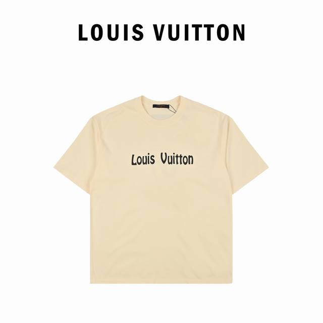 Louis Vuitton 24Ss front and back letters round neck short sleeves Top high vers