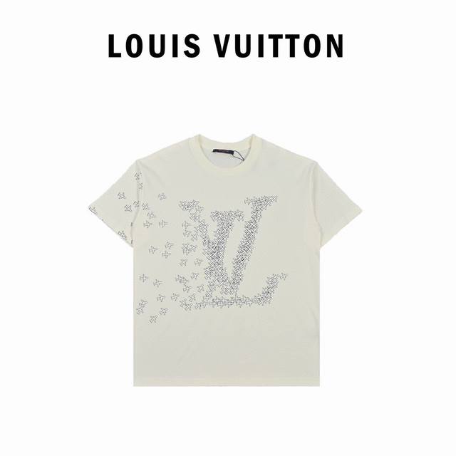 Louis Vuitton 20Ss Airplane Logo Printed Short Sleeves The fabric is made of 32-