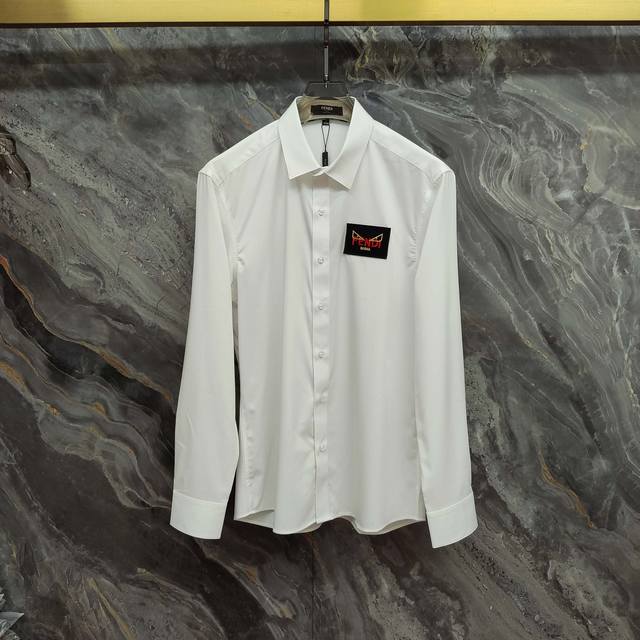 Fd Fendi 2025Ss new long-sleeved shirt, high-end version! Custom-made fabrics ar