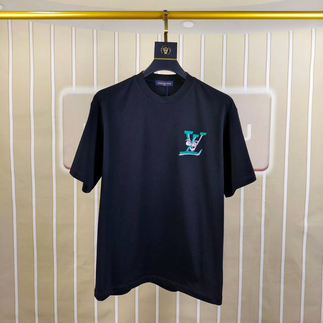Lv Louis Vuitton 2025 spring and summer new original men's round neck short-slee