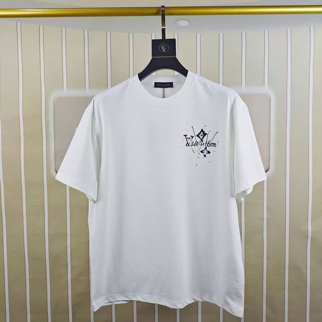Lv Louis Vuitton 2025 spring and summer new original men's round neck short-slee