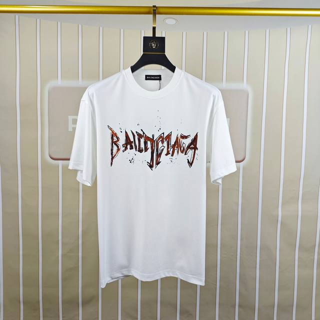 Bal*Nciaga Parisian family 2025 spring and summer new original men's round neck