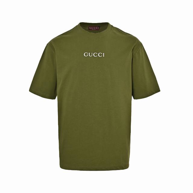 Gucci 25Ss letter printed short sleeves #Gucci#2025 early spring series, simple