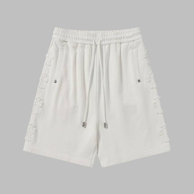 High Quality 25306# Chrome Hearts Embroidered Shorts Made of high-density cow be