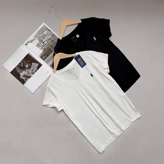 Polo Ralph Lauren overseas counter large V-neck short-sleeved T-shirt The offici