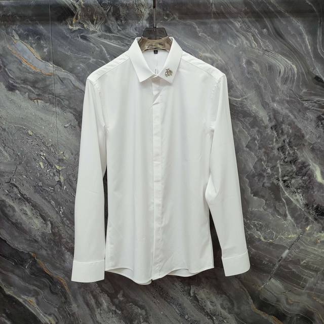 Dior 2025Ss new long-sleeved shirt, high-end version! Custom-made fabrics are br