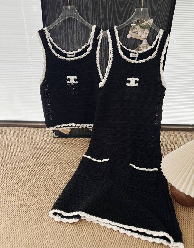 Vest Vest Dress Product Name: Celin* Arc de Triomphe Embroidery Contrast Lace Cr