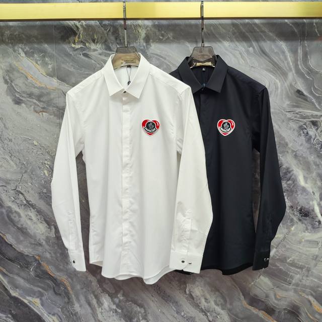 M*Ncler Moncler 2025Ss new long-sleeved shirt, high-end version! Custom-made fab