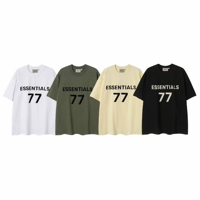 Top version Fear Of God Essentials 77 three-dimensional plastic velvet letter p