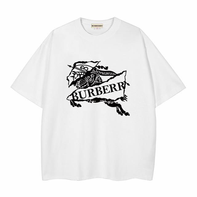 Burberry Burberry classic war equestrian logo round neck short sleeve T-shirt Or