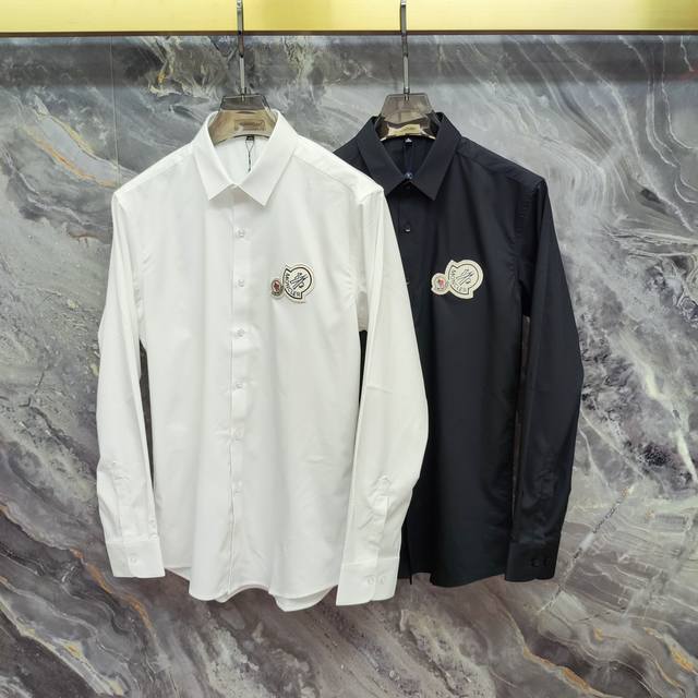 M*Ncler Moncler 2025Ss new long-sleeved shirt, high-end version! Custom-made fab