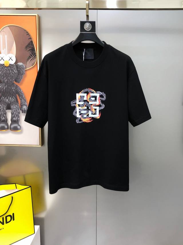 G*Venchy Givenchy 2025 spring and summer new original men's round neck short-sle