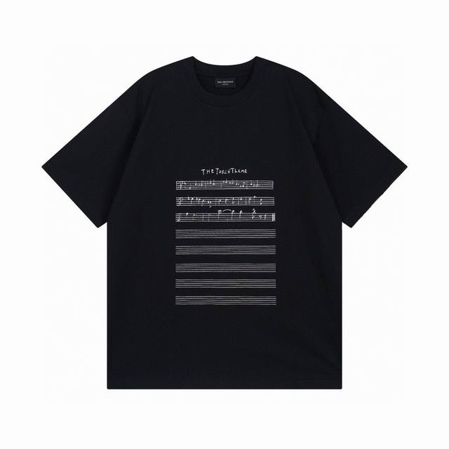 Balenciaga 2025 Ss music special print short-sleeved T-shirt The quality of this