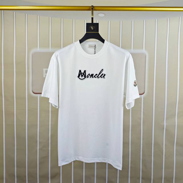 M*Ncler Moncler 2025 spring and summer new original men's round neck short-sleev