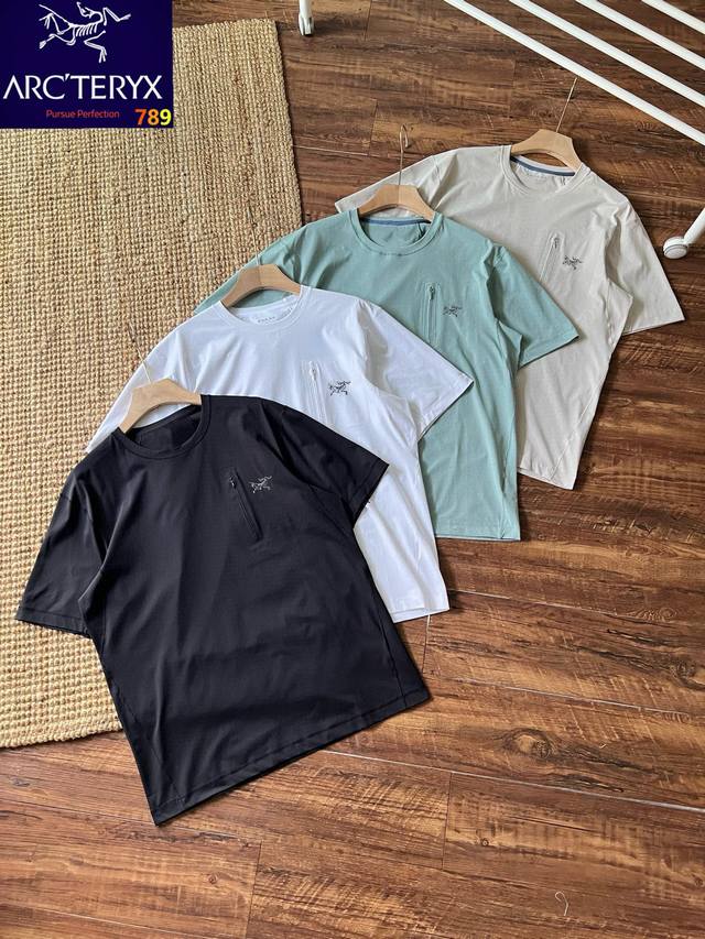 Arc'teryx summer solid color ice-sense quick-drying pressed-glue pocket T-shirt