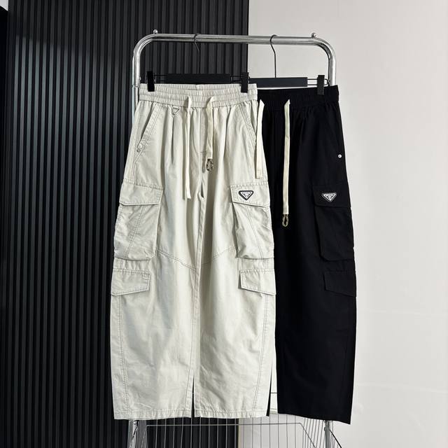 Prada pure cotton American loose machete overalls The loose and tight design is