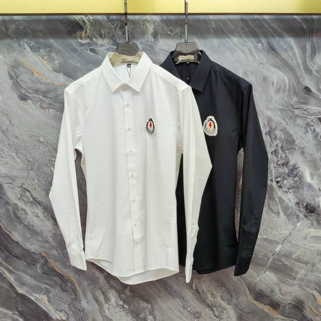 M*Ncler Moncler 2025Ss new long-sleeved shirt, high-end version! Custom-made fab