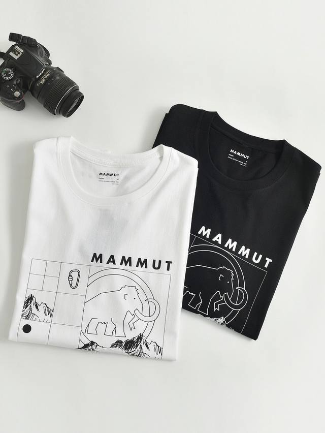 Mammut new couple T-shirt, 280g pure cotton high-end T-shirt short sleeve, emph
