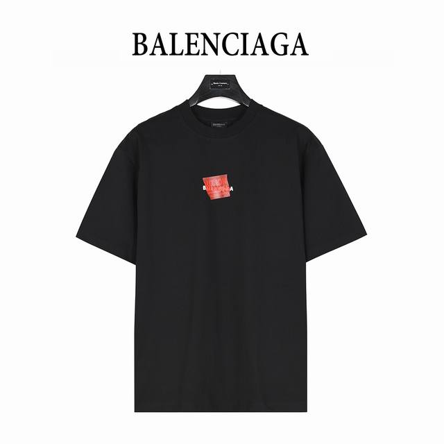 Balenciga Balenciga tape-covered letter embossed short-sleeved T-shirt Made of 2