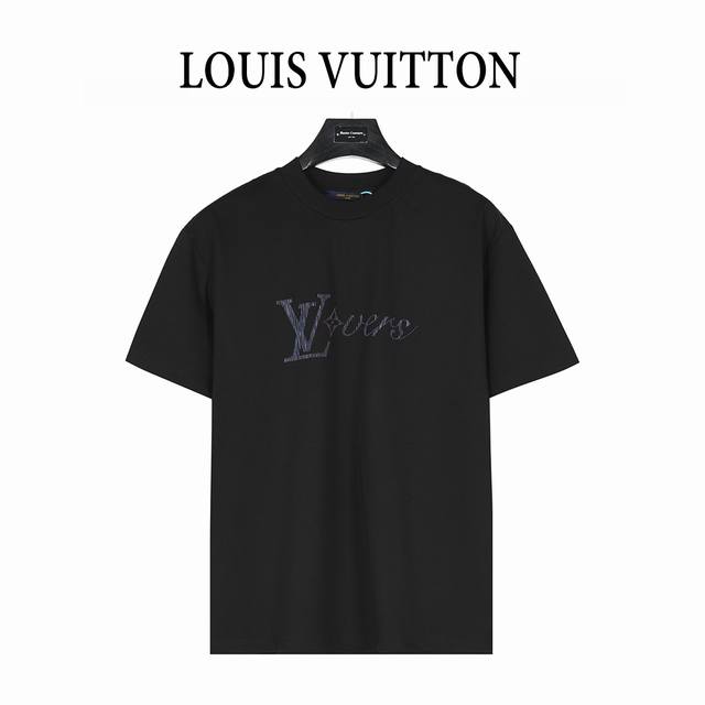 Louis Vuitton 25Ss gradient iridescent vertical stripe print short-sleeved T-shi