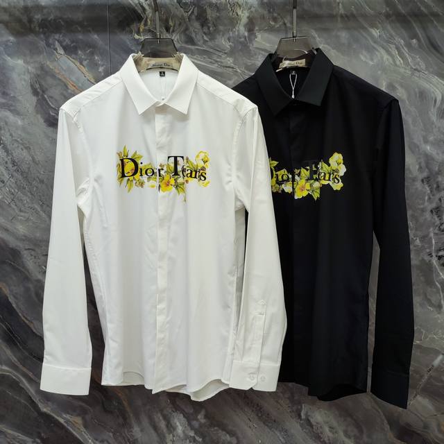 Dior 2025Ss new long-sleeved shirt, high-end version! Custom-made fabrics are br