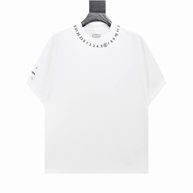 High version Maisonmargiela Mm6 digital printed short sleeves, unisex. Full of