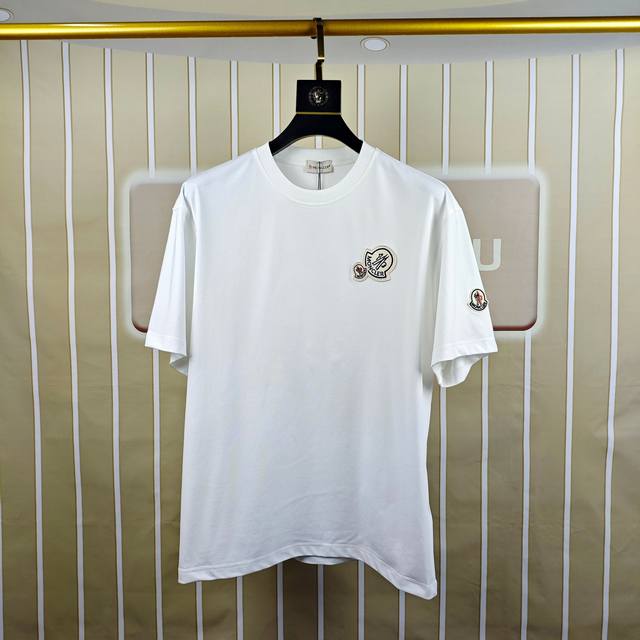 M*Ncler Moncler 2025 early spring new original men's round neck short-sleeved T-