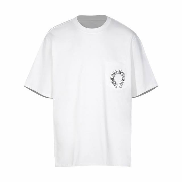 High version Chrome Hearts gradient horseshoe cross print short sleeves! The fa