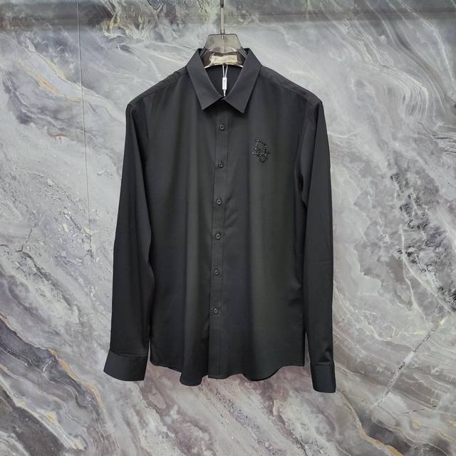 Dior 2025Ss new long-sleeved shirt, high-end version! Custom-made fabrics are br