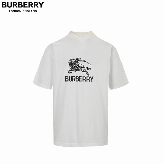 Burberry Burberry 25Ss dark pattern embroidered warhorse short sleeves Slim fit