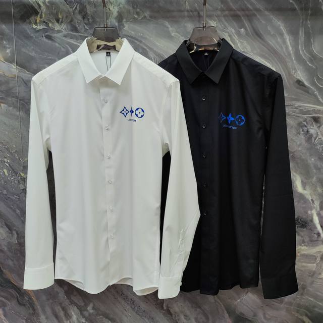 Louis Vuitton Lv 2025Ss new long-sleeved shirt, high-end version! Custom-made fa