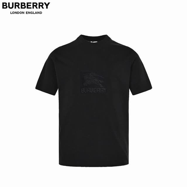Burberry Burberry 25Ss dark pattern embroidered warhorse short sleeves Slim fit