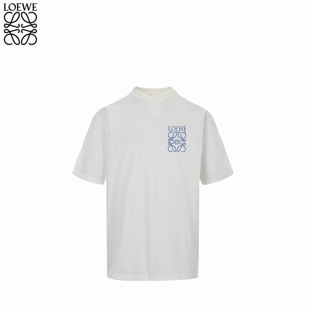 Loewe 25Ss hand-painted dot logo short-sleeved T-shirt Made of 260G32 double-yar