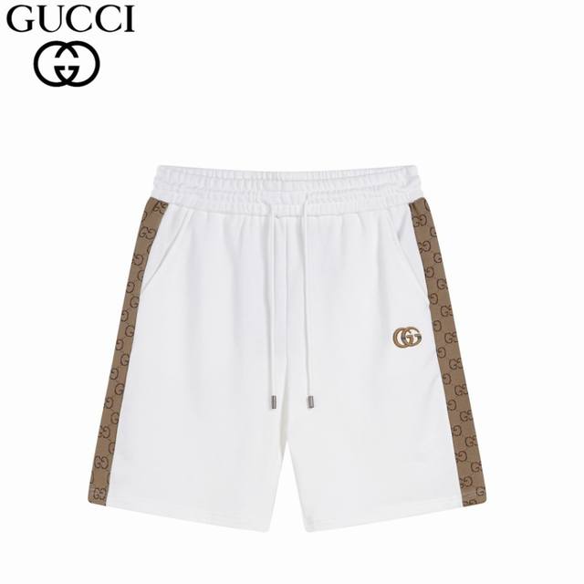 Gucc Gucci 24Fw embroidered logo shorts Ss new knitted shorts, custom fabrics, j
