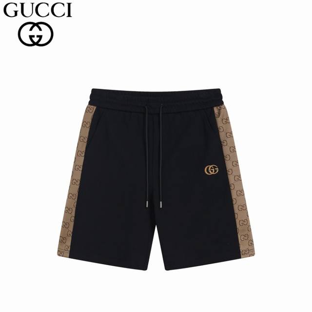 Gucc Gucci 24Fw embroidered logo shorts Ss new knitted shorts, custom fabrics, j