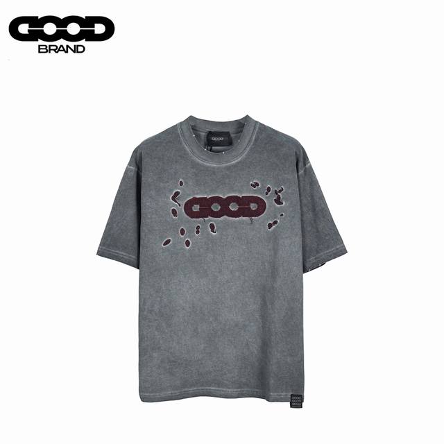 Goodbrand 25Ss distressed and worn short-sleeved T-shirt Made of 32-count double