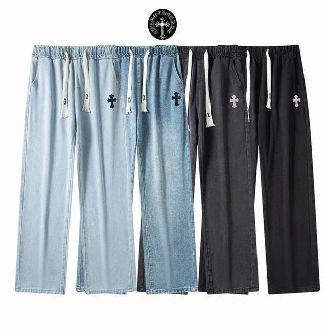 Chrome Hearts Four Seasons Thin Street Washed Denim Pants The design is inspired
