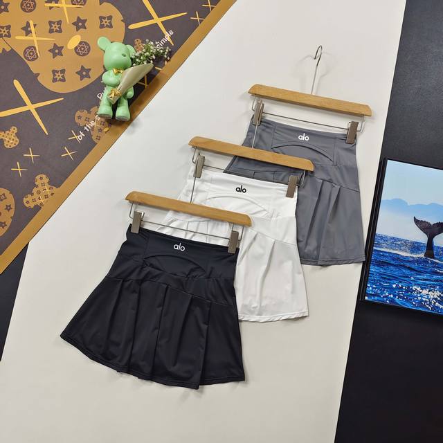 Size Sml Women 2025 Summer New Alo Sunscreen Ice Yoga Tennis Skirt Women's Skir