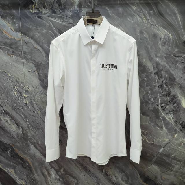 Louis Vuitton Lv 2025Ss new long-sleeved shirt, high-end version! Custom-made fa