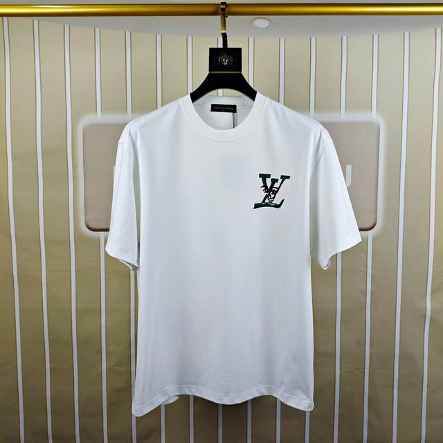 Lv Louis Vuitton 2025 spring and summer new original men's round neck short-slee