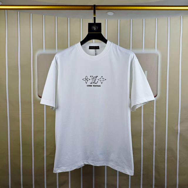 Lv Louis Vuitton 2025 spring and summer new original men's round neck short-slee