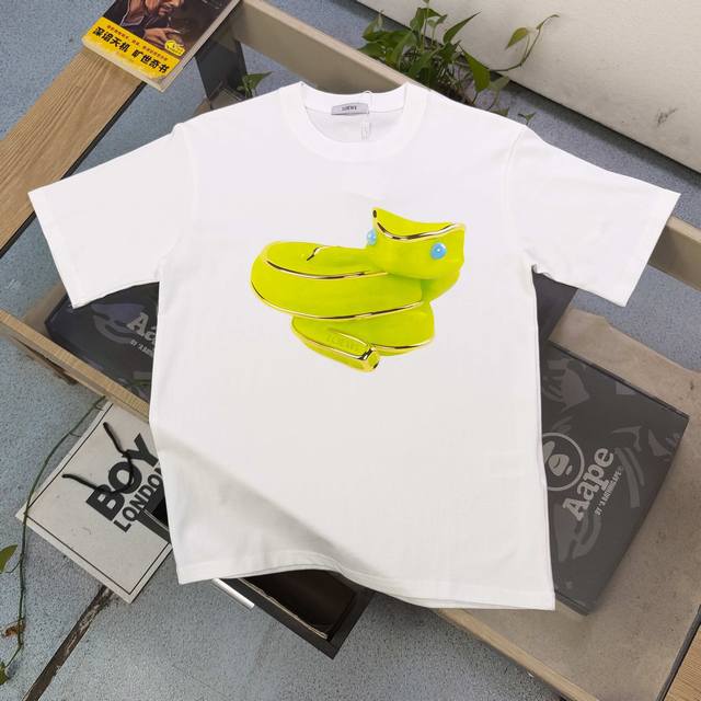 2025 New Loewe Snake Year Limited Edition Logo Letter Printed Casual Couple Shor