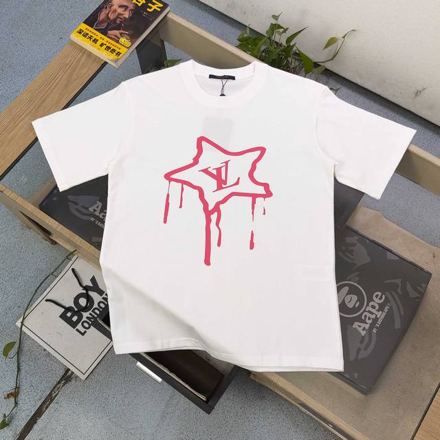 2025 New Louis Vuitton Lv star pattern Logo letter printing casual couple short-